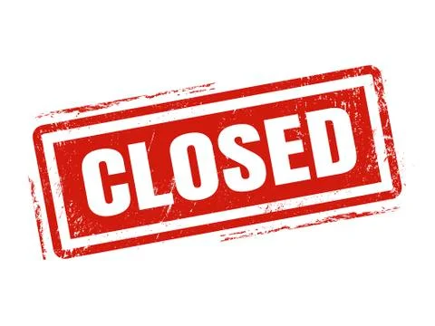 Closed red stamp style Stockillustratie