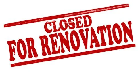 Closed for renovation Stock Illustration