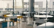 Closed Restaurant During Coronavirus / Covid-19 Pandemic Stock Footage