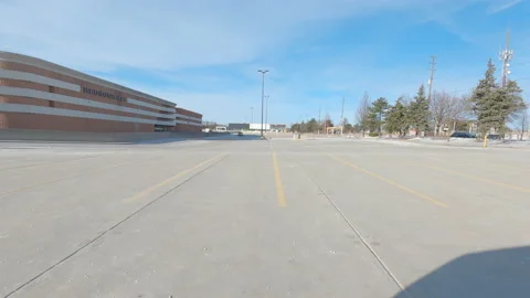 Closed retail shopping mall during COVID 19 coronavirus pandemic lockdown Video stock 146337603