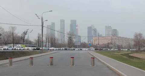 Closed road to the metropolis Stock Footage 152375243