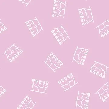 Closed road for reconstruction line seamless pattern 库存插图