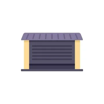 Closed roller shutter door protecting building inside from burglars Stock Illustration