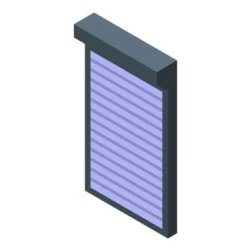 Closed roller shutter door protecting a store or garage Stock Illustration