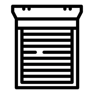Closed roller shutter protecting a store or garage entrance Stock Illustration