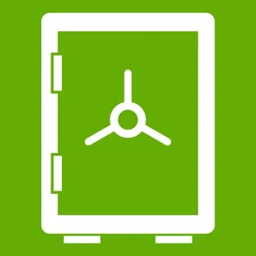 Closed safe icon green イラスト素材