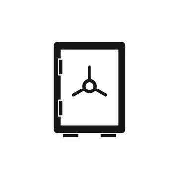 Closed safe icon, simple style Stock Illustration