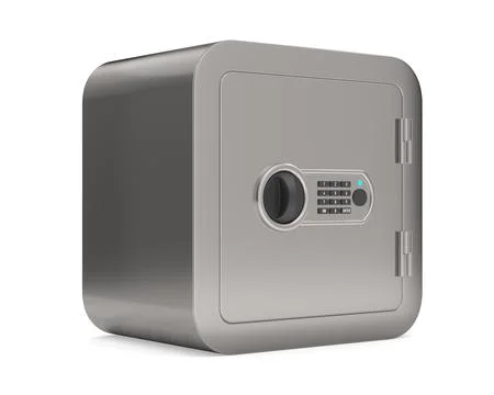 Closed safe on white background. Isolated 3d illustration 库存插图