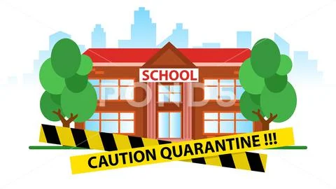 Closed school. Иллюстрация