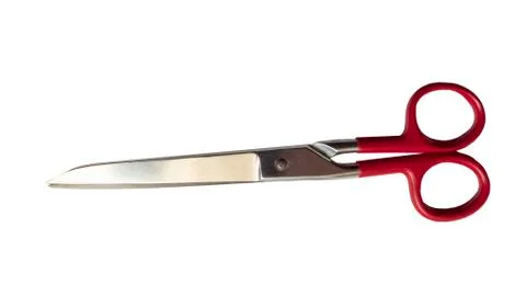 Closed scissors isolated on white background. Stock Photos