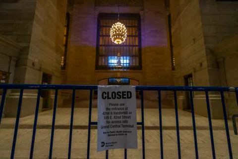 Closed Section Of Grand Central Terminal Stock Photos