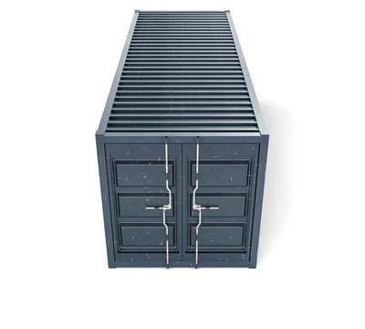 Closed Shipping Container Stock Illustration