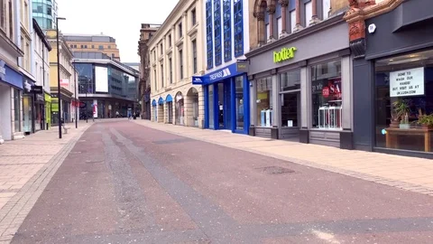 Closed shops - coronavirus Stock Footage 129200335