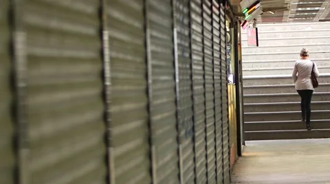 Closed Shops in Istanbul Stock Footage 40742012