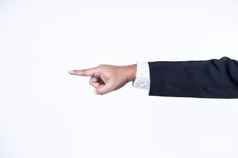 Closed up shot of a man's hand doing hand gesture Stock Photos
