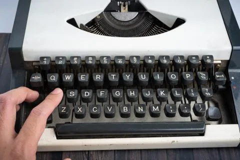 Closed up shot of a typewriter Stock Photos