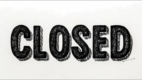 Closed sign animation loop in grunge style on white background Stock Footage 319154827