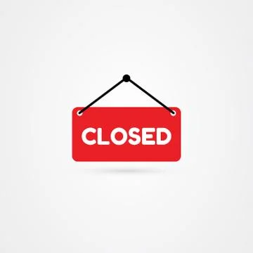 Closed sign icon vector design Stock Illustration
