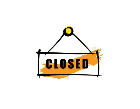 Closed sign icon on white background in vector illustration Stock Illustration