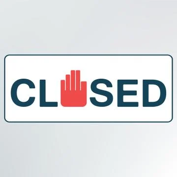 Closed sign. Stock Illustration
