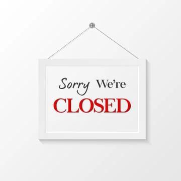 Closed sign illustration Stock Illustration