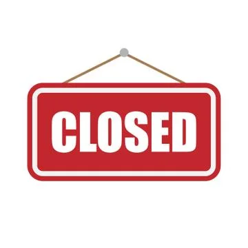 Closed Sign isolated on white background. Vector illustration. Stock Illustration