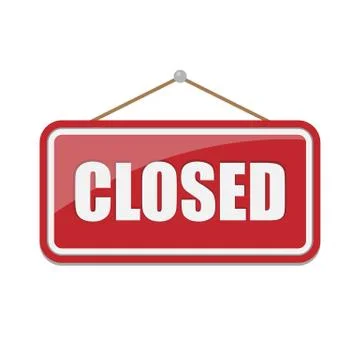 Closed Sign isolated on white background. Vector illustration. Stock Illustration