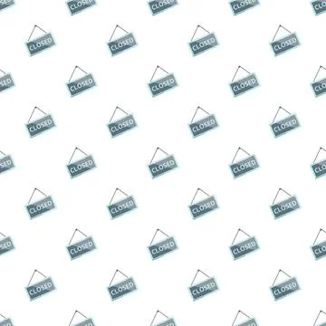 Closed sign pattern representing business closure and shutdown Stock Illustration