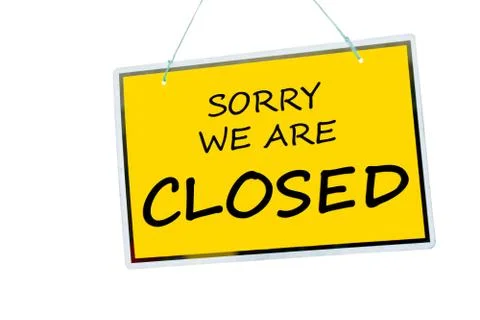 Closed sign Foto stock