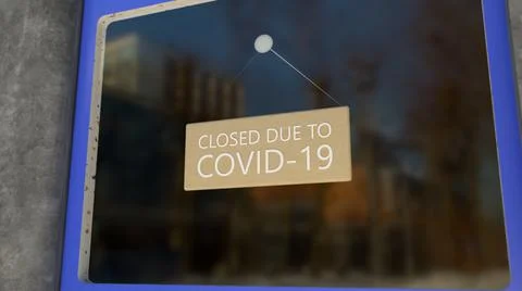 Closed Sign on Shop Window. Store sign. Close-up on a closed sign in the window Ilustración de archivo