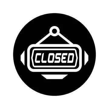 Closed sign, store closed icon Stock Illustration