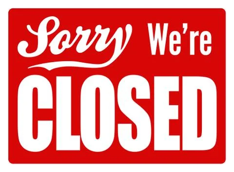 Closed Sign - XL Stock Illustration