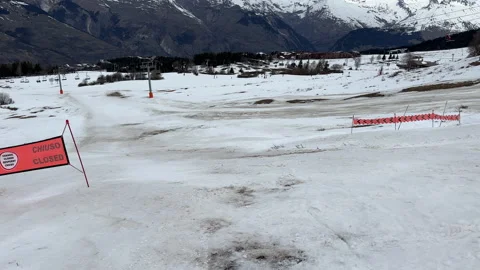 Closed ski run Stock Footage 233970601