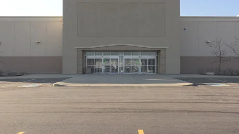 Closed small business retail stores and shops in Toronto in COVID recession Stock Footage 149638871