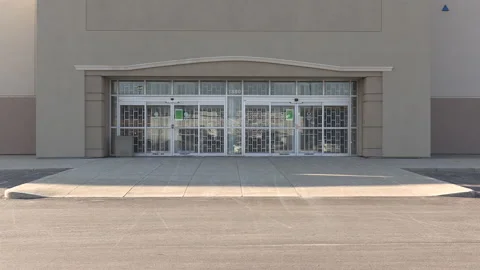 Closed small business retail stores and shops in Toronto in COVID recession Stock Footage 149640419