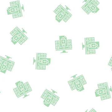 Closed source software glyph seamless pattern 库存插图