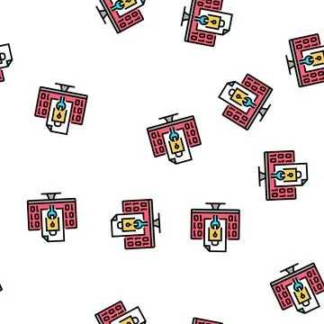 Closed source software vector seamless pattern 스톡 일러스트