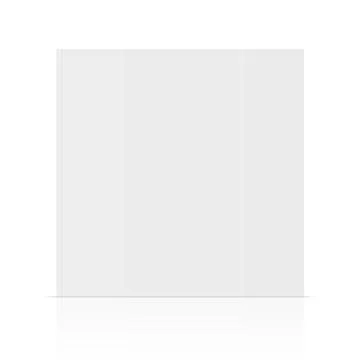 Closed square paperback book, catalog or magazine mockup Stock Illustration