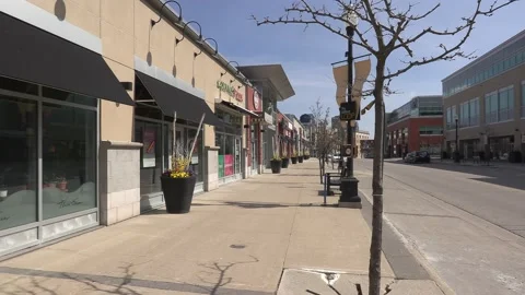 Closed stores and small businesses in COVID 19 lockdown pandemic Stock-Footage 152608331