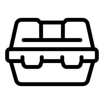 Closed styrofoam food container for take away delivery Stock Illustration