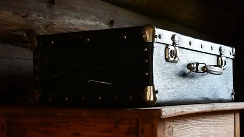 Closed suitcase Stock Footage 110844307