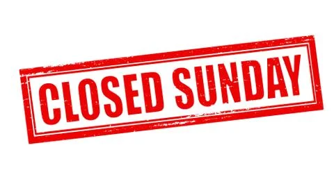 Closed sunday Illustrazione stock
