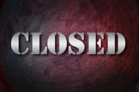 Closed text on background Stock Illustration