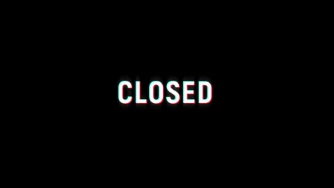 Closed text word glitch effect loop animation 4K video effect Vidéo 313265802