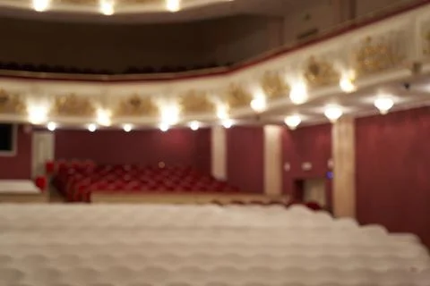 Closed theater during lockdown, closed seats Stock Photos