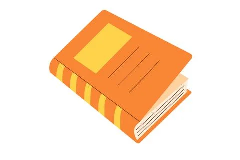 Closed thick book. Vector illustration isolated on white background Stock Illustration