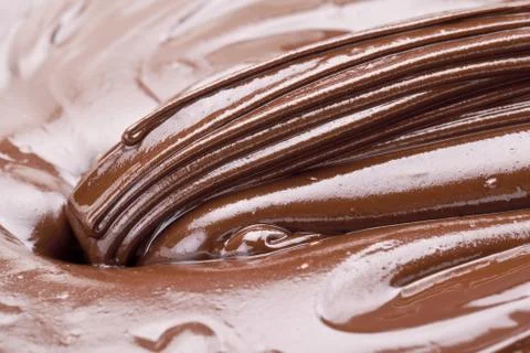 Closed up thick melted chocolate Stock Photos
