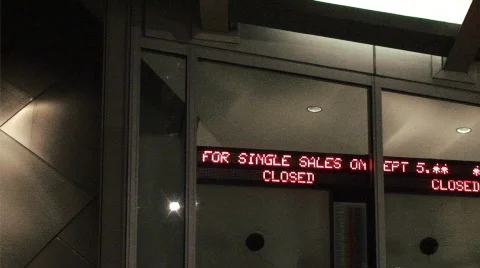 Closed Ticket Kiosk Stock Footage 529994