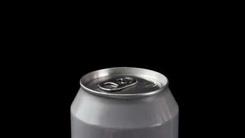 Closed tin can with a drink Stock Footage 170557970