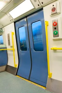 Closed train door Stock Photos